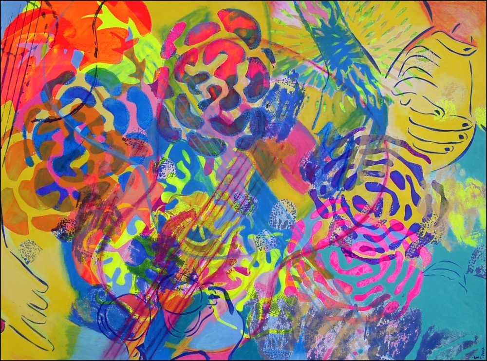 "Guajira" flamenco monoprint by da-AL.