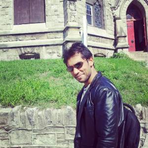 Harshvardhan Shukla smiling and walking down the road, hoping for something good to happen.