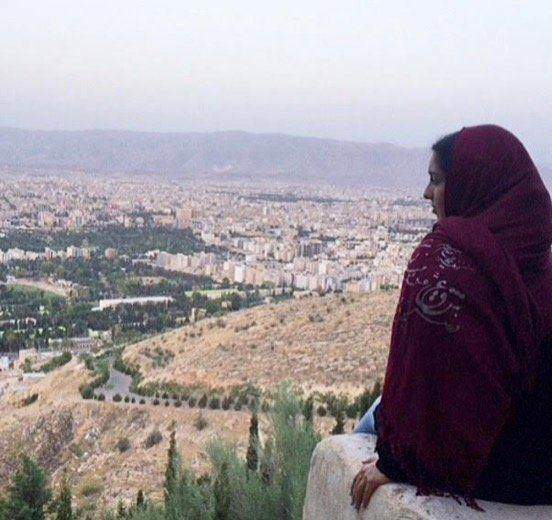 Rose overlooking the beautiful city of Shiraz after a morning hike with her family.