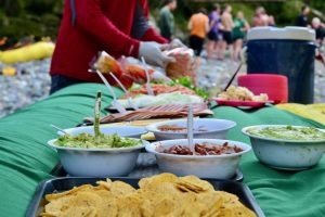Lunching along Pacuare River, Costa Rica.
