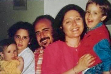 Diana with her husband and kids when they were small. Diana with her husband and kids when they were small.