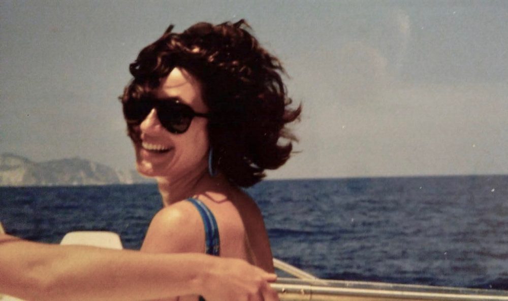 Photo of Diana on a boat. Diana was lovely in every way and an amazing cook!