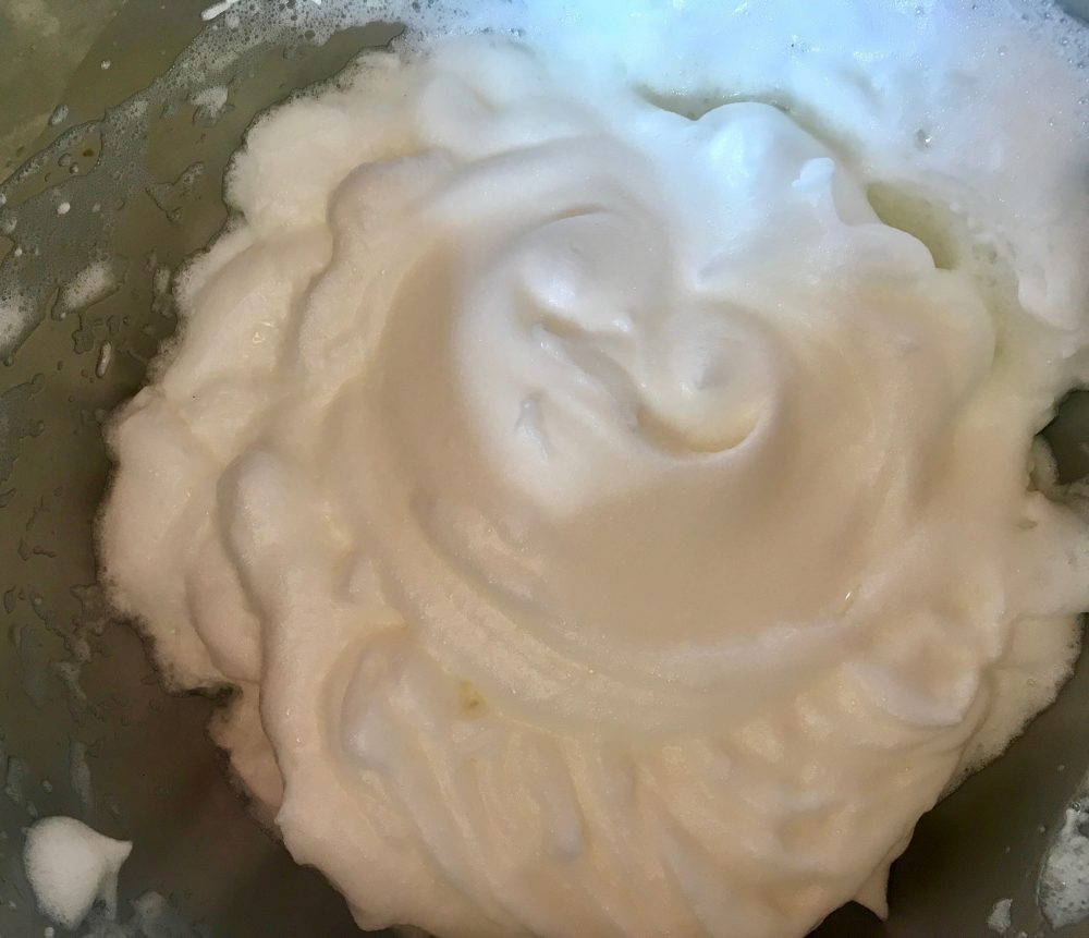 Bowl of whipped egg whites. Bowl of whipped egg whites.