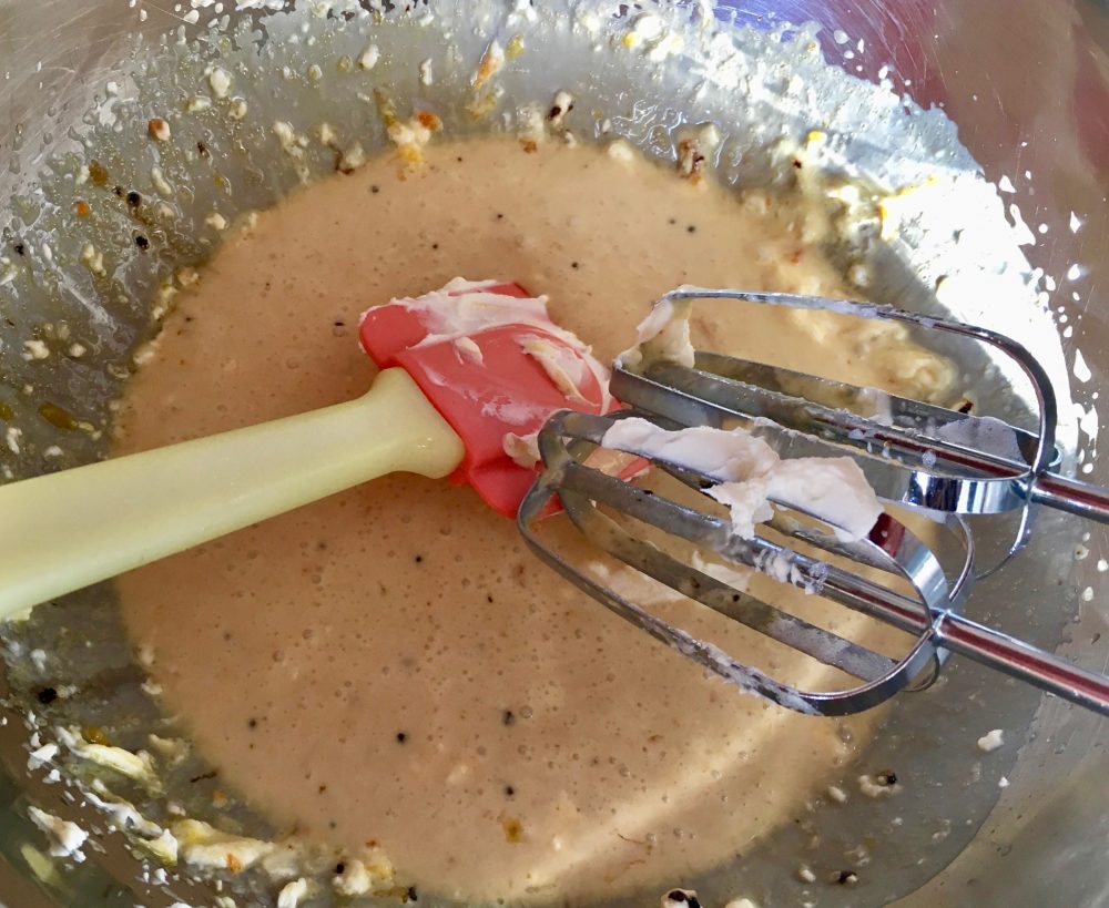 Egg yolks beaten with marscapone, sugar, and a little coffee. Egg yolks beaten with marscapone, sugar, and a little coffee.