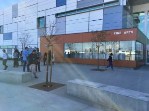 Cerritos College Art Gallery window for Bravura.