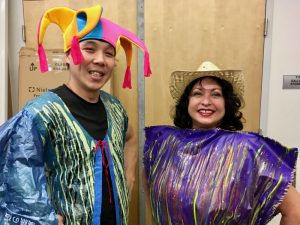 Models before Bravura at Cerritos College.