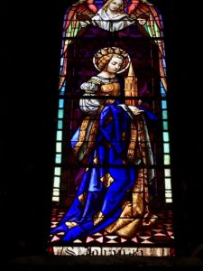 stained glass at church in France