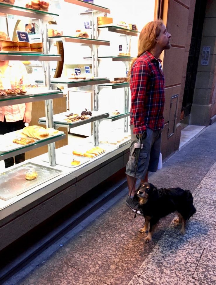 Dog at the bakery