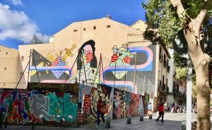 Political graffiti in Madrid, Spain.