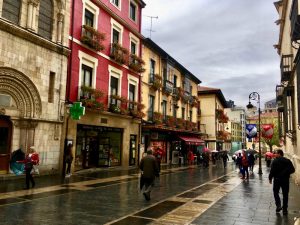 Shops in historic León, Spain.