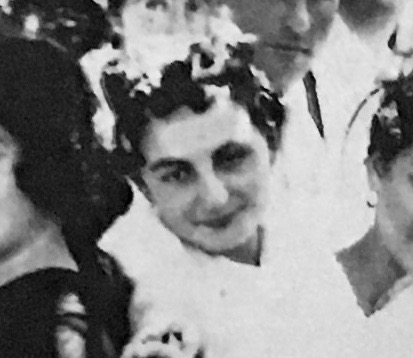 Close-up of my grandmother, 1919 New Year's celebration.