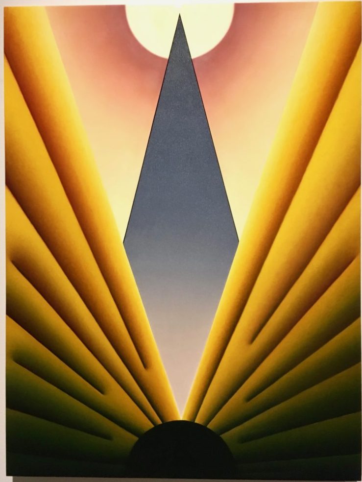 The Land's Part (yellow, blue, green) 2017, by Loie Hollowell