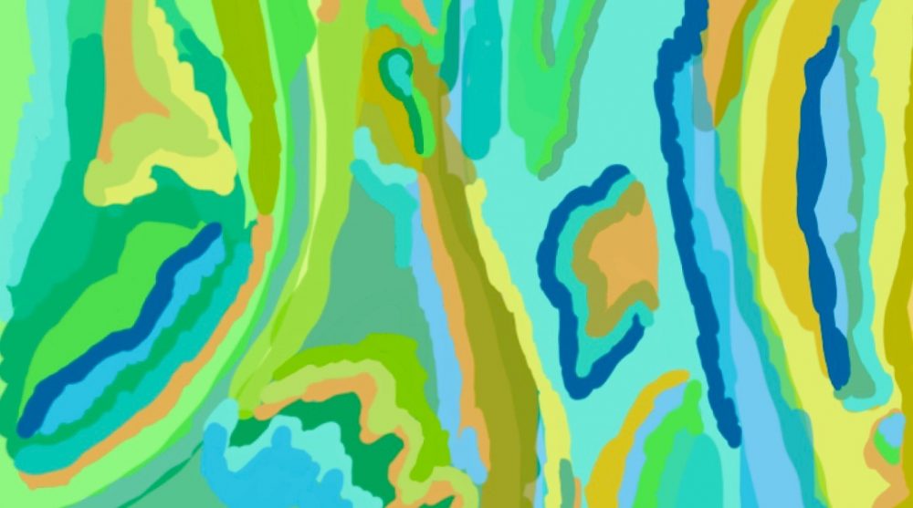 Mr E's art before it became his signature.