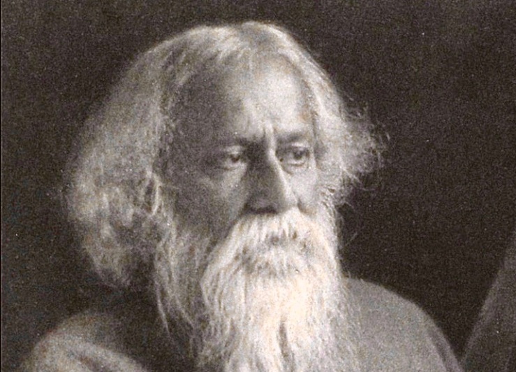 Tagore (c. 1925), by unknown author, State Archive, Public Domain, https://commons.wikimedia.org/w/index.php?curid=47866012