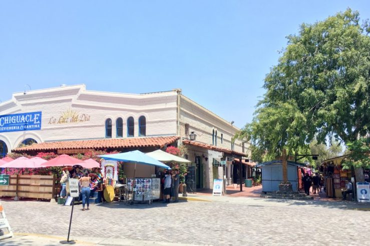 Here's one entrance to the Olvera Street outdoor mall. Photo by da-AL. 