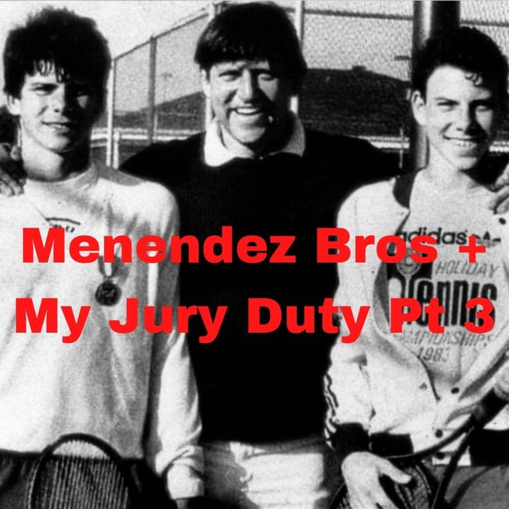 Photo of Menendez brothers with their father, Jose, whom they murdered. 