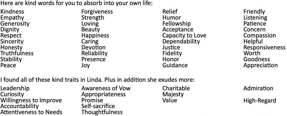 List of Dan Zeorlin's words to consider.