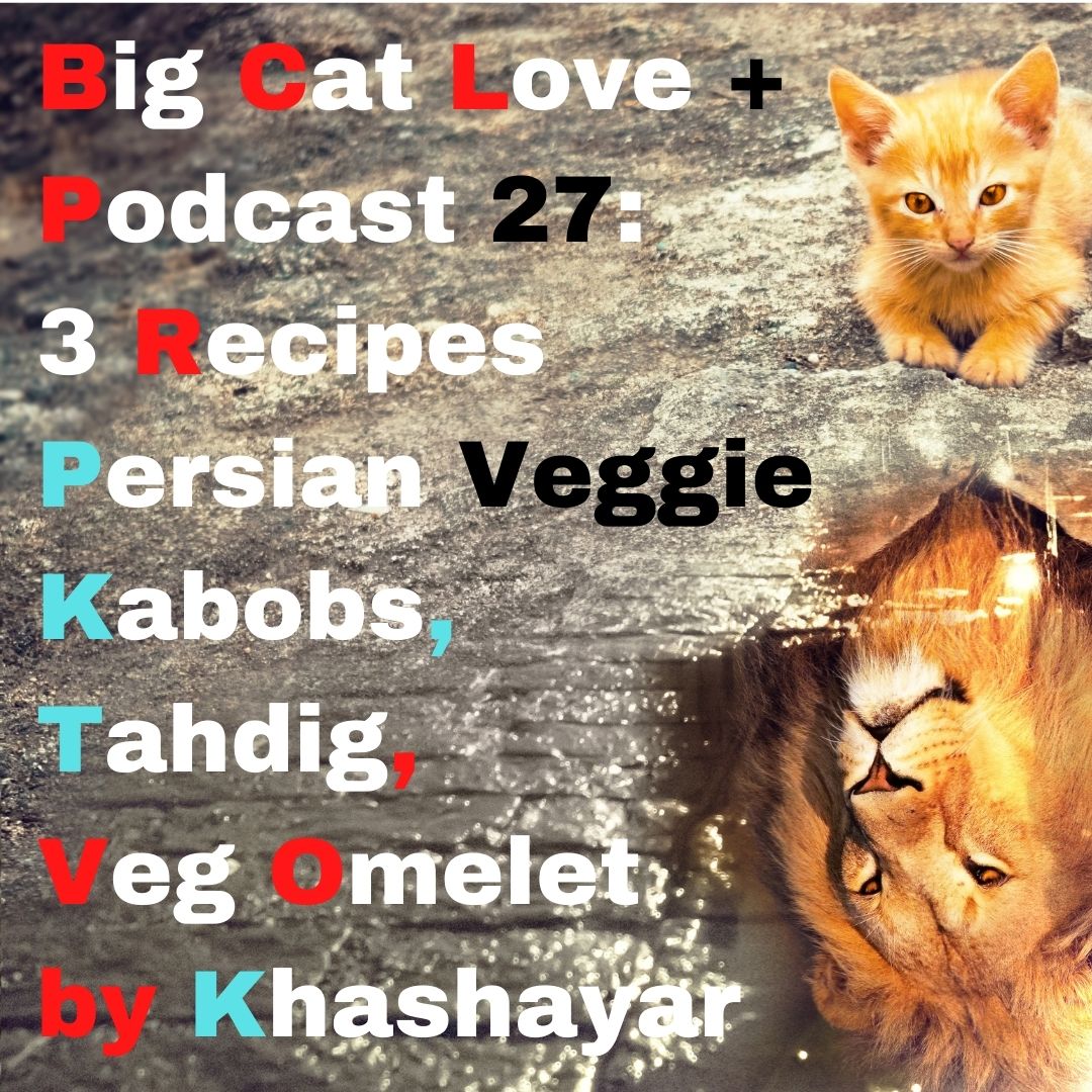 Photo of a cat looking into a reflection on water of a lion.