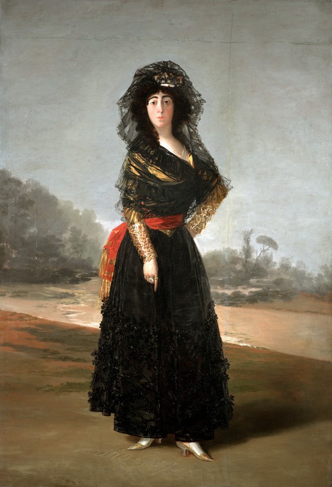 "The Black Duchess" by Francisco de Goya.