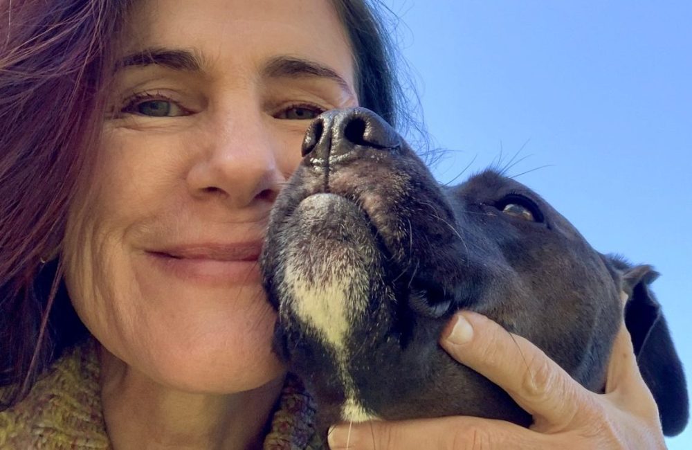 Photo of da-AL with K-D-doggie.