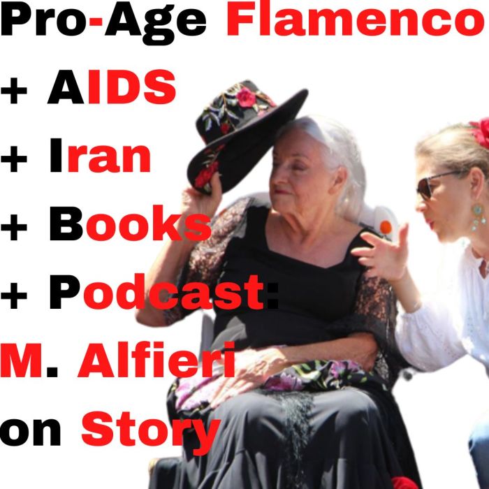 Titling over photo of Flamenco dancers Elisabeth Fruth and Alina Coman Coman-Rodriguez. 