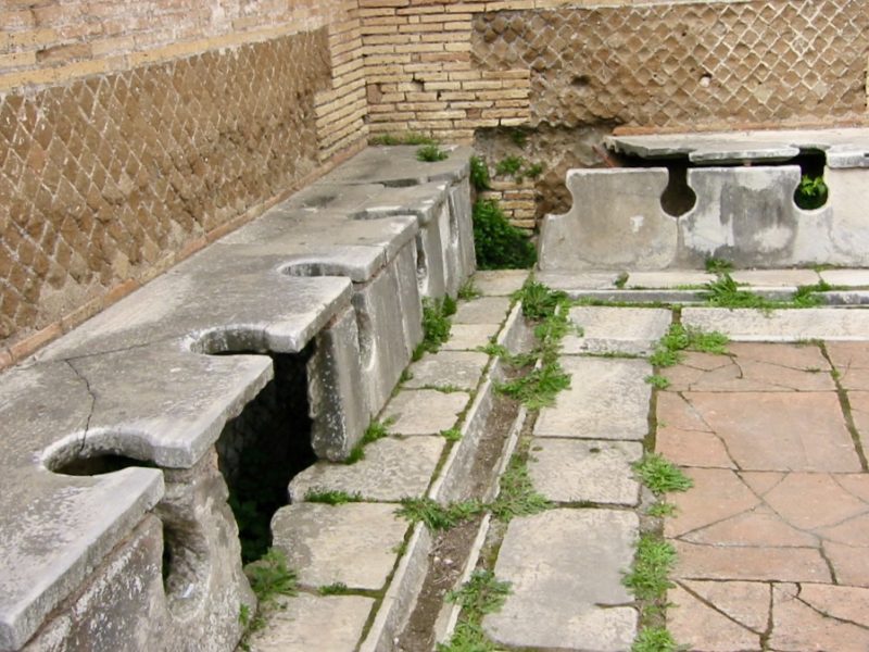 Thank you, Wikipedia: Ancient Roman latrines/latrinae, Ostia Antica.