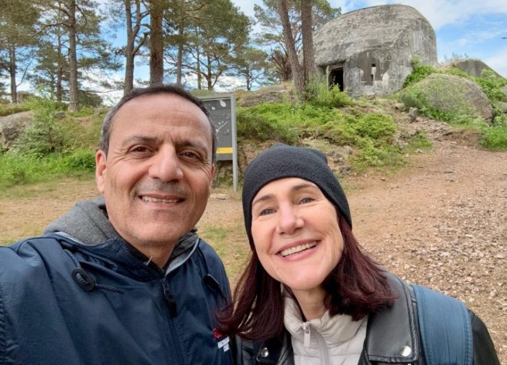 Photo of Khashayar and da-AL in front of a WW2 bunker in Kristiansand, Norway.