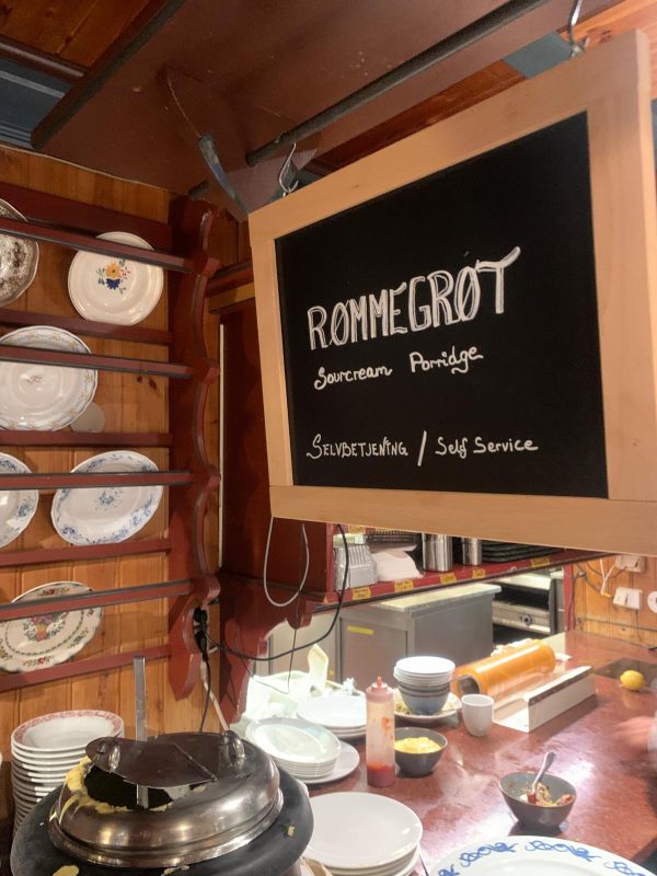 Photo of serving area at a ski resort restaurant in Oslo, Norway.